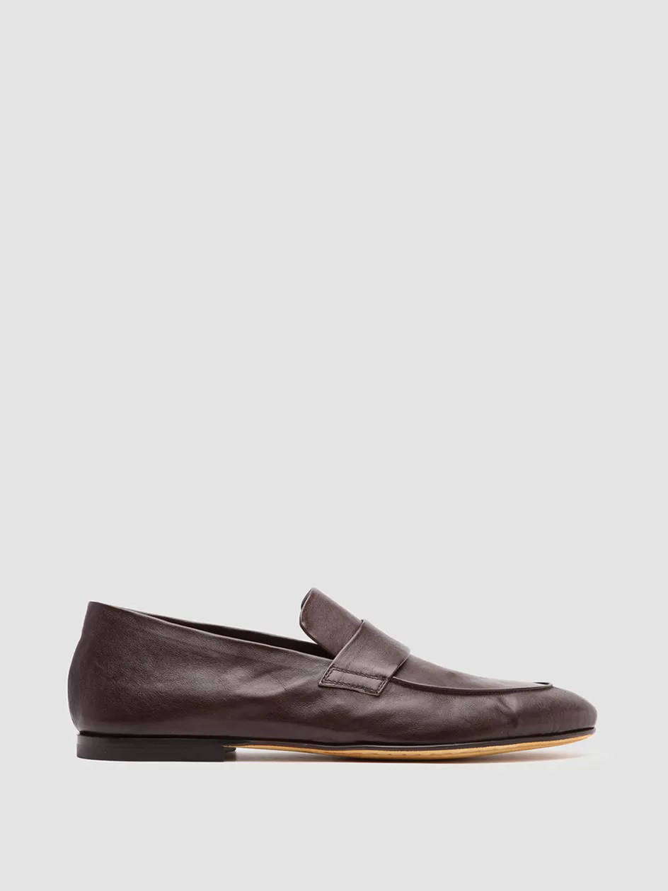 Officine Creative Loafers | Icons>AIRTO 001 - Brown Leather Penny Loafers DRUM