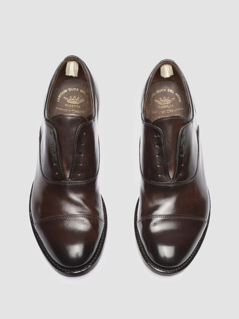 Officine Creative Oxfords | Icons>ANATOMIA 08 - Brown Leather Oxford Shoes EBANO