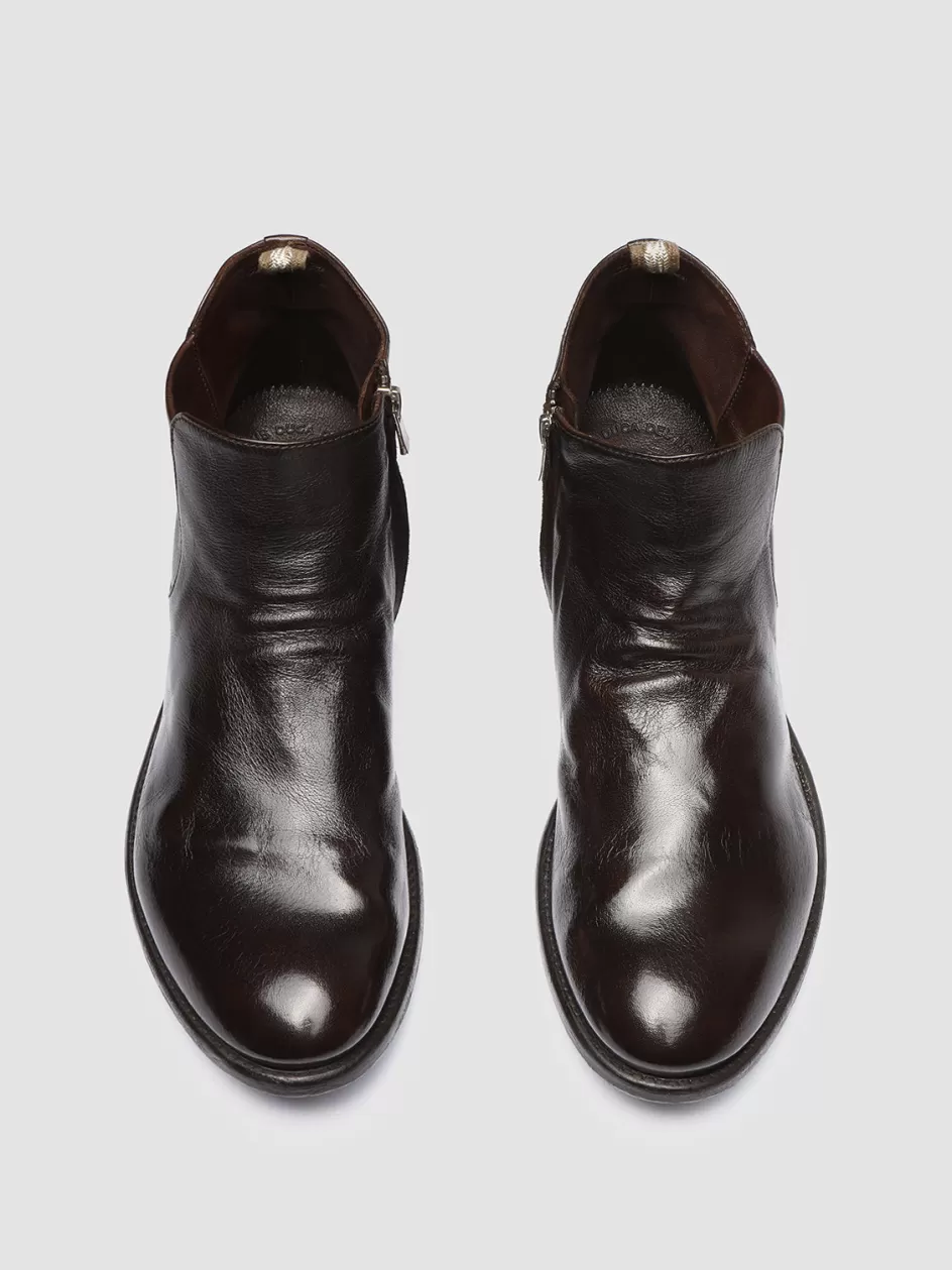 Officine Creative Icons | Ankle Boots>ARC 514 - Brown Leather Boots EBANO
