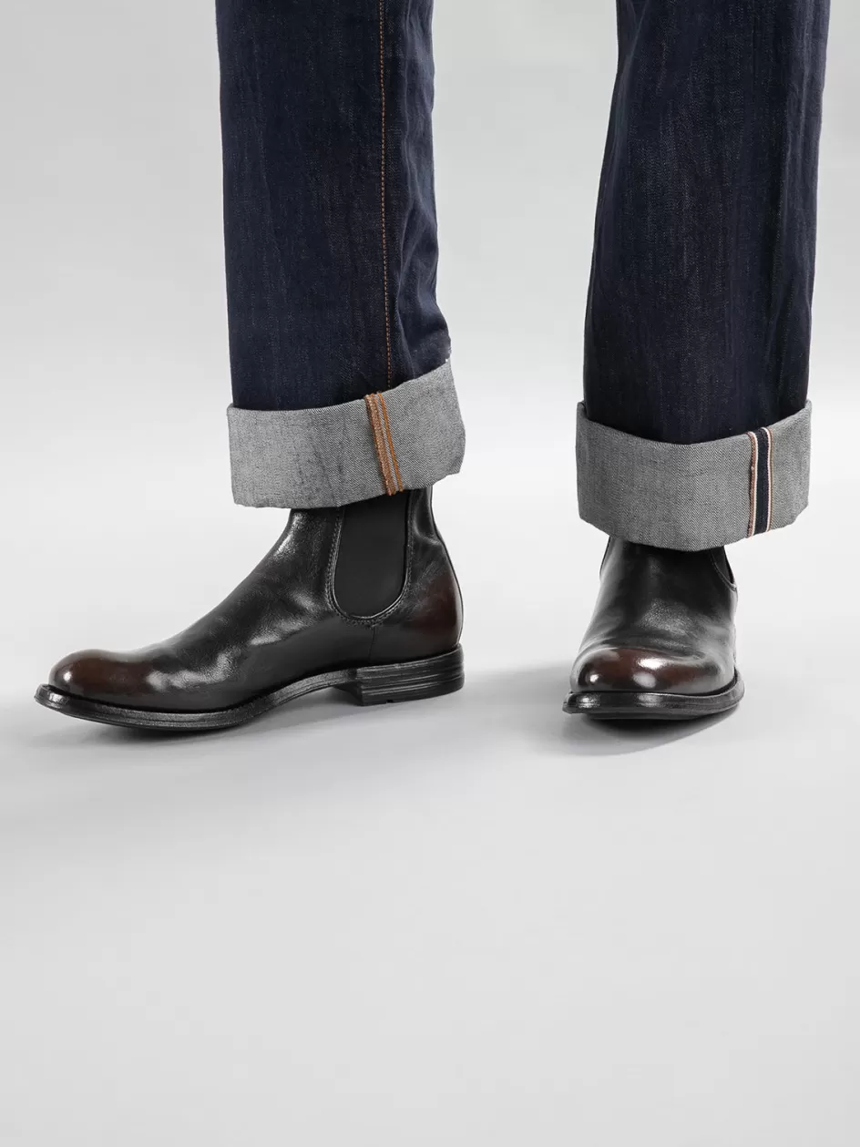 balance_008__brown_leather_chelsea_boots_102489.webp Officine Creative Ankle Boots>BALANCE 008 - Brown Leather Chelsea Boots DARK BROWN