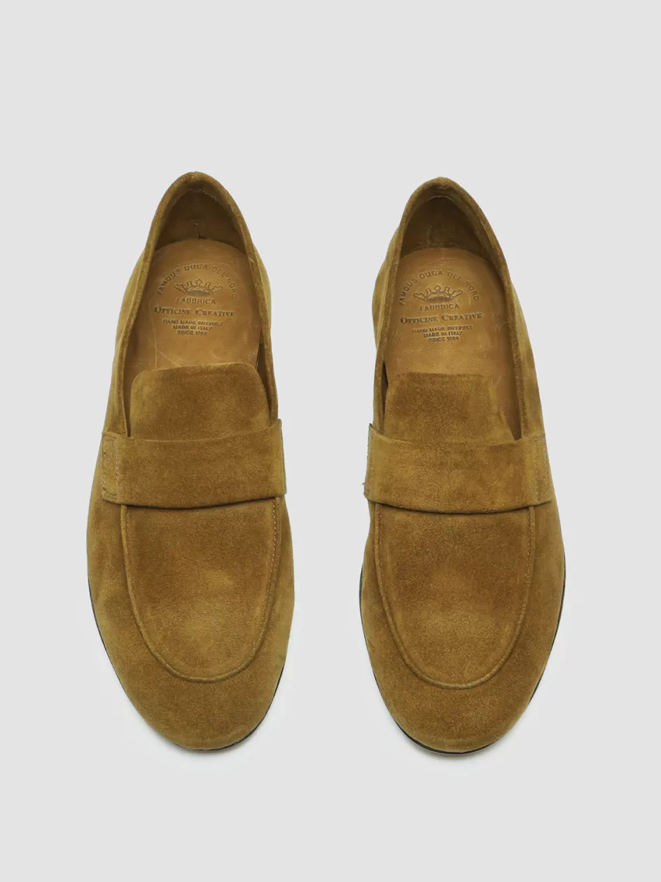 Officine Creative Loafers>BLAIR 001 - Suede Loafers BROWN