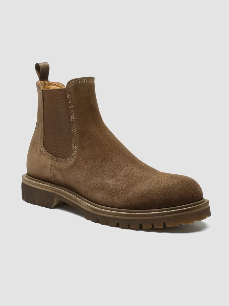 boss_004__brown_suede_chelsea_boots_102409.webp Officine Creative Ankle Boots>BOSS 004 - Brown Suede Chelsea Boots TAUPE