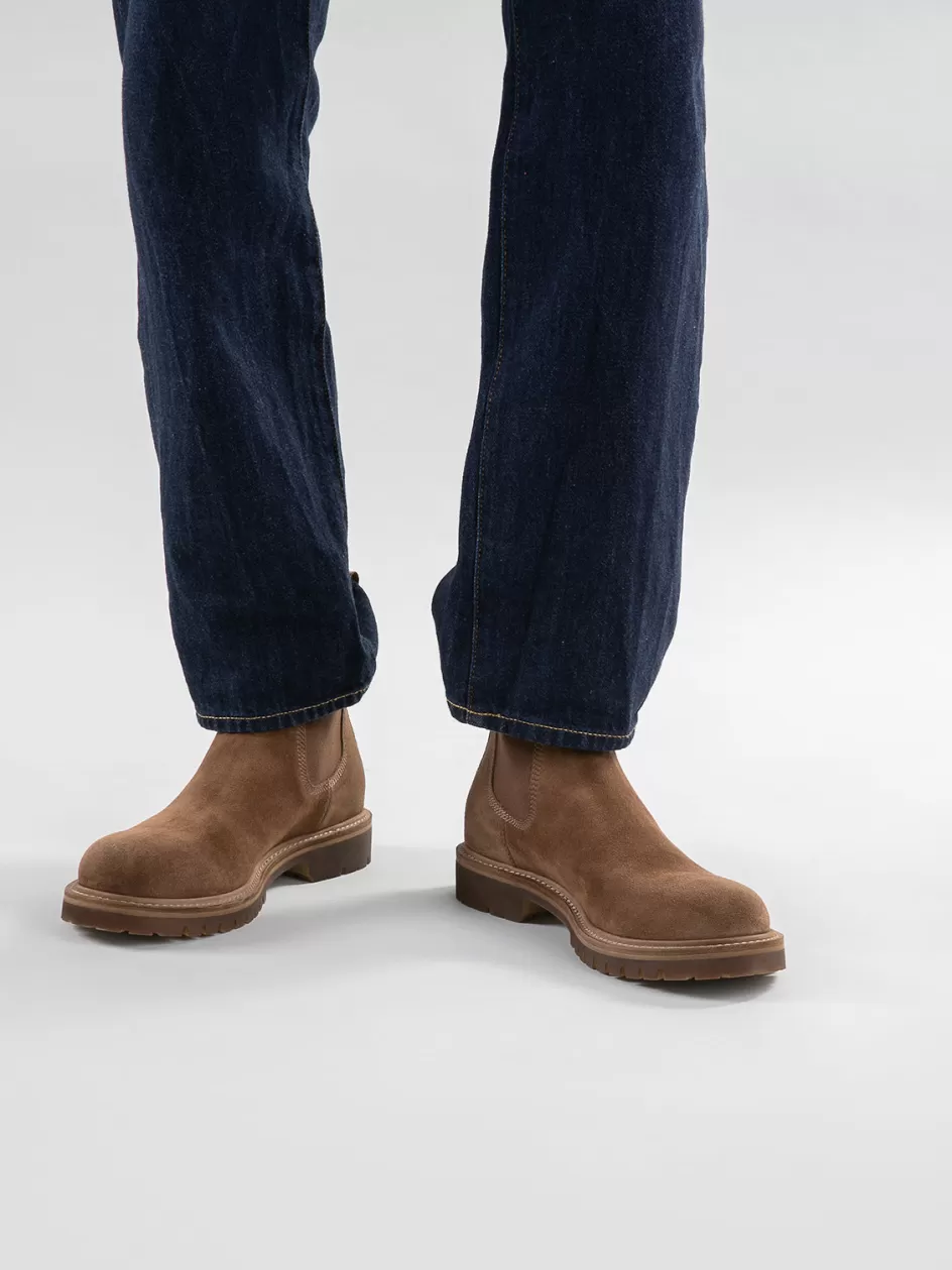 boss_004__brown_suede_chelsea_boots_102413.webp Officine Creative Ankle Boots>BOSS 004 - Brown Suede Chelsea Boots TAUPE