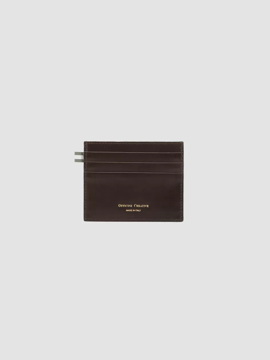 boudin_22__brown_leather_card_holder_99467.webp Officine Creative Wallets>BOUDIN 22 - Brown Leather Card Holder DARK