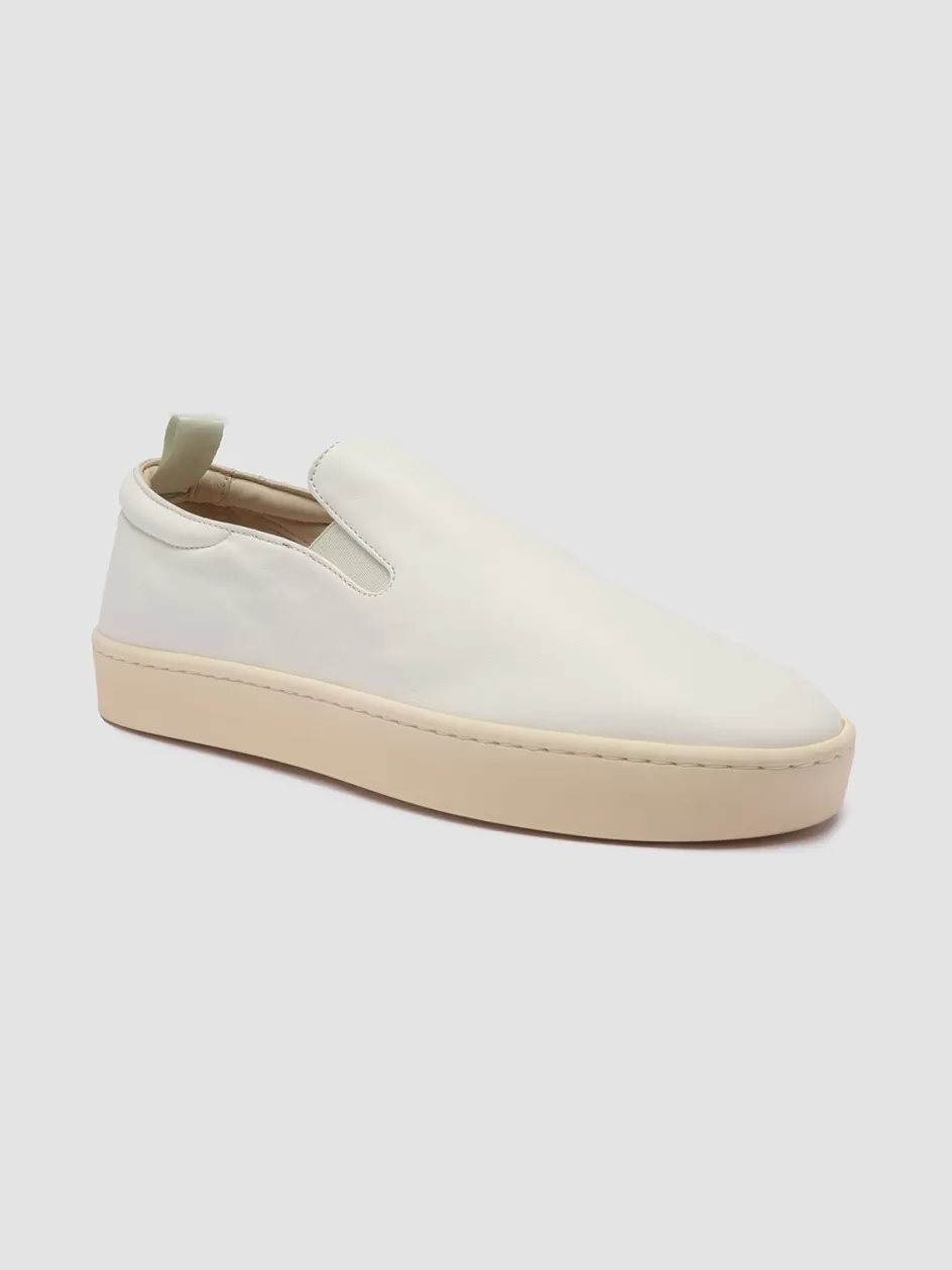 bug_008__white_nappa_leather_penny_loafers_100697.webp Officine Creative Sneakers | Loafers>BUG 008 - Nappa Leather Penny Loafers WHITE