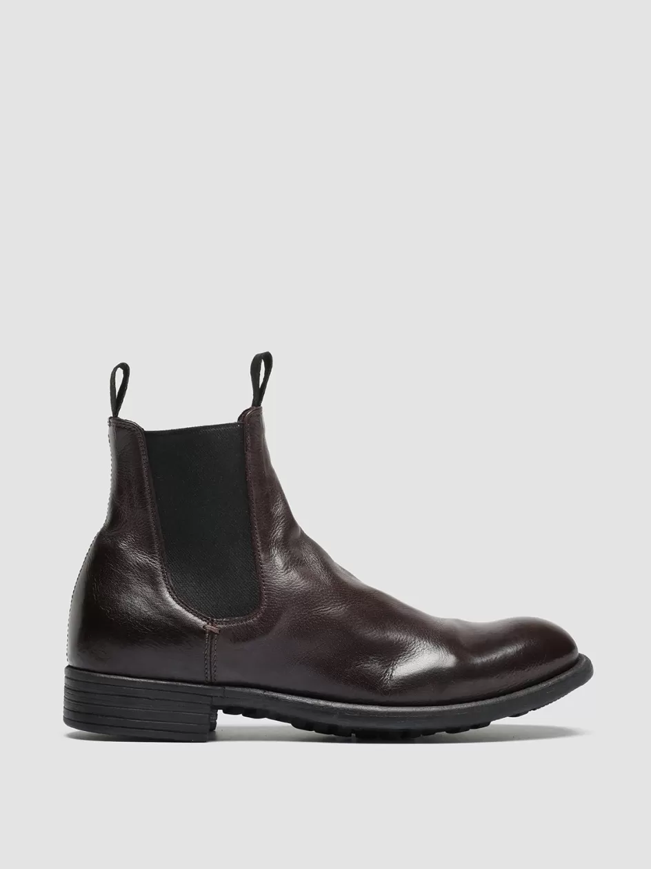 Officine Creative Icons | Boots & Booties>CALIXTE 004 - Leather Chelsea Boots BURGUNDY