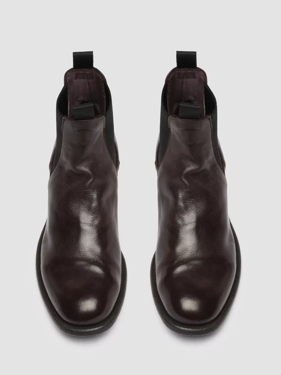 Officine Creative Icons | Boots & Booties>CALIXTE 004 - Leather Chelsea Boots BURGUNDY