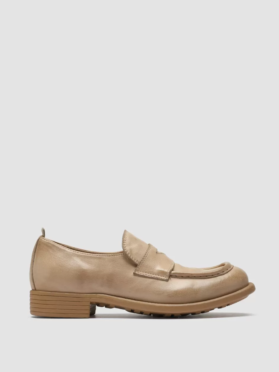 Officine Creative Loafers>CALIXTE 020 - Leather Penny Loafers TAUPE