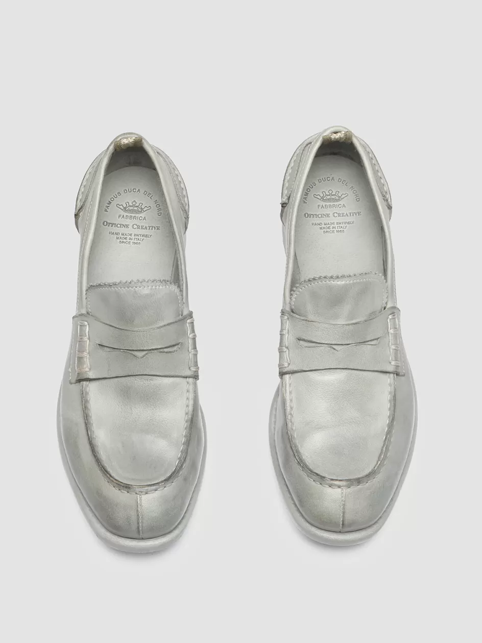 Officine Creative Loafers>CALIXTE 042 - Leather Penny Loafers GREY