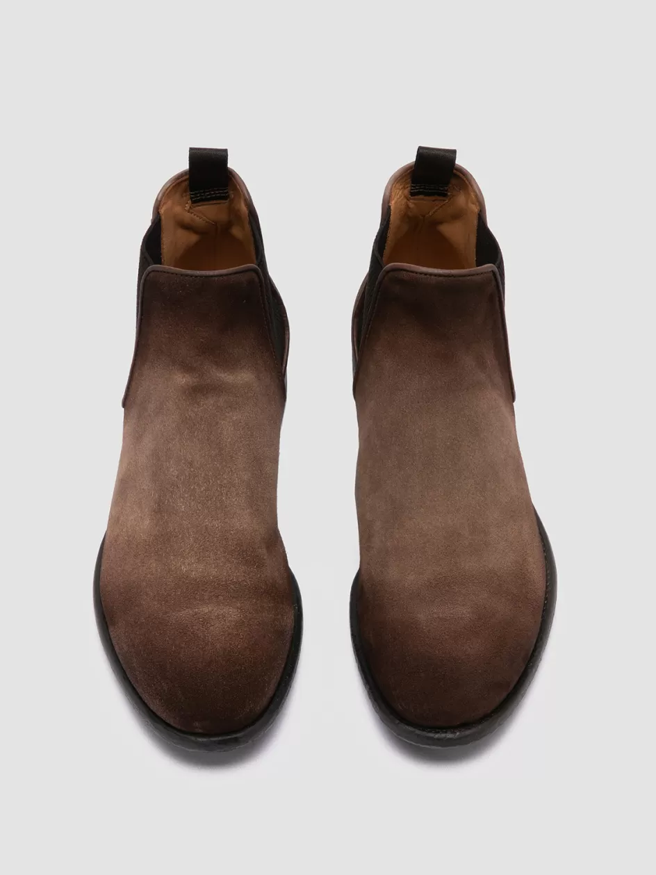 Officine Creative Ankle Boots>CETON 647 - Suede Chelsea Boots BROWN