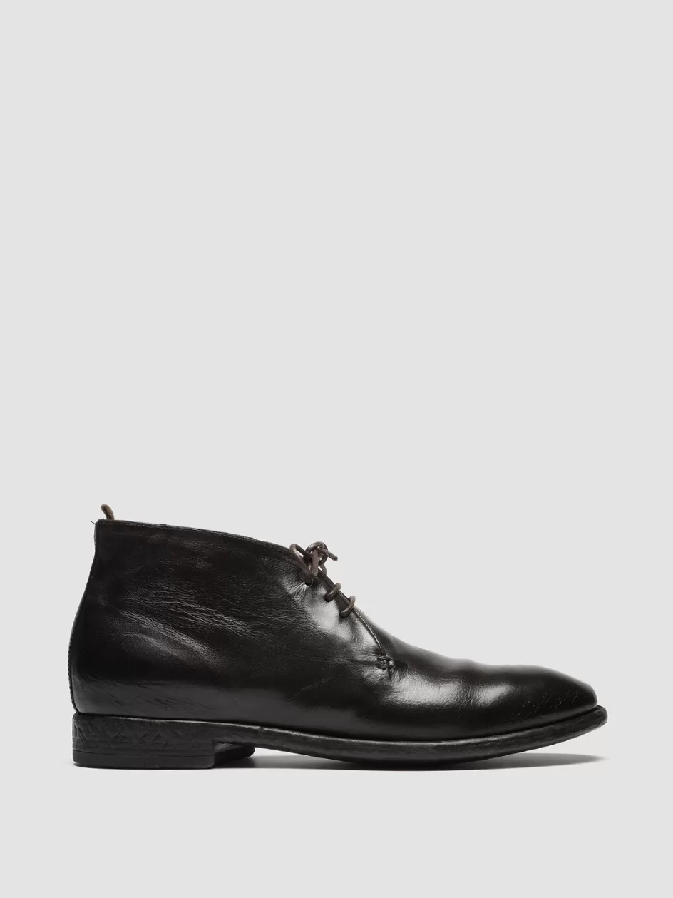 Officine Creative Ankle Boots>CETON 685 - Brown Leather Chukka Boots EBANO
