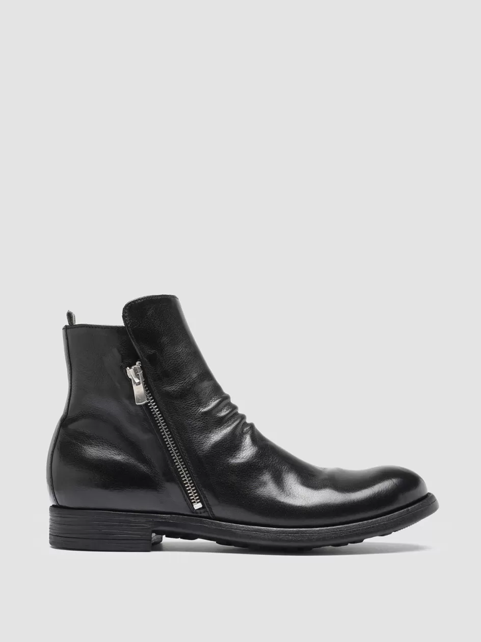 Officine Creative Ankle Boots>CHRONICLE 042 - Leather Ankle Boots BLACK