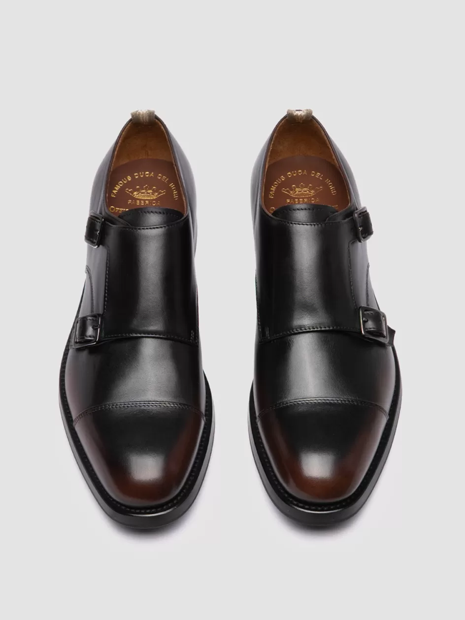 Officine Creative Formal Shoes>CONSULTANT 004 - Brown Leather Monk Shoes BRUNO/SUPERNERO