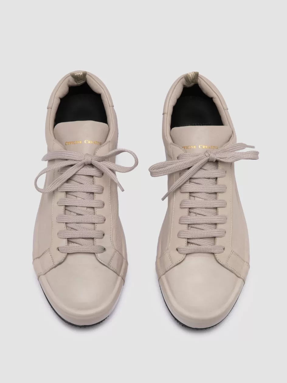 Officine Creative Sneakers>CORE 001 - Grey Leather Sneakers ATMOSPHERE