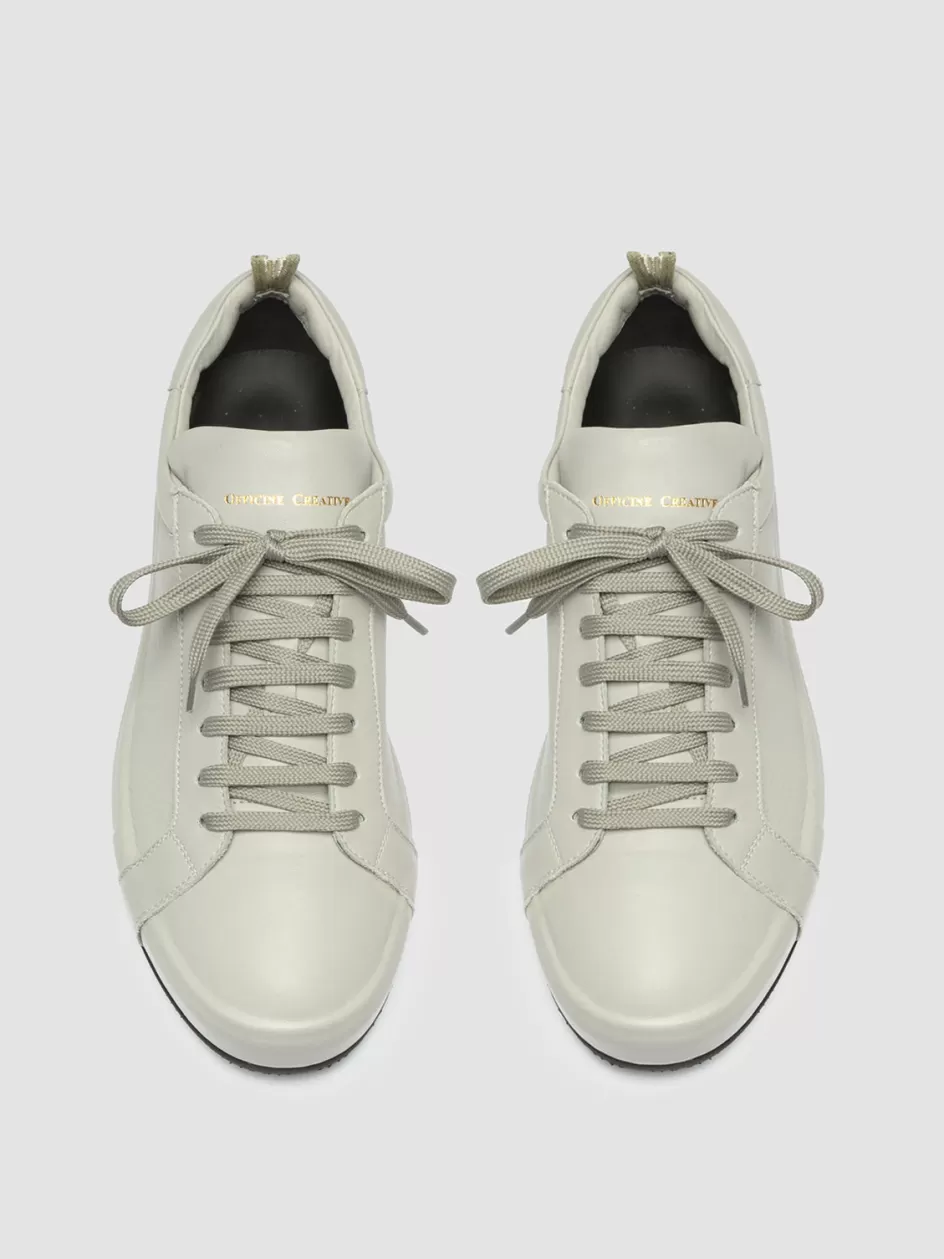 Officine Creative Sneakers>CORE 001 - Grey Leather Sneakers PEARL GREY