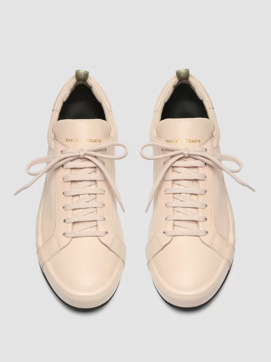 Officine Creative Sneakers>CORE 001 - Rose Leather Sneakers QUARZO
