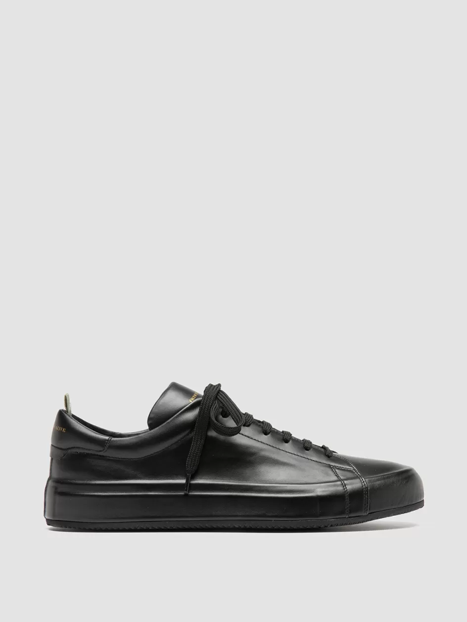 Officine Creative Sneakers>EASY 001 - Leather Low Top Sneakers BLACK