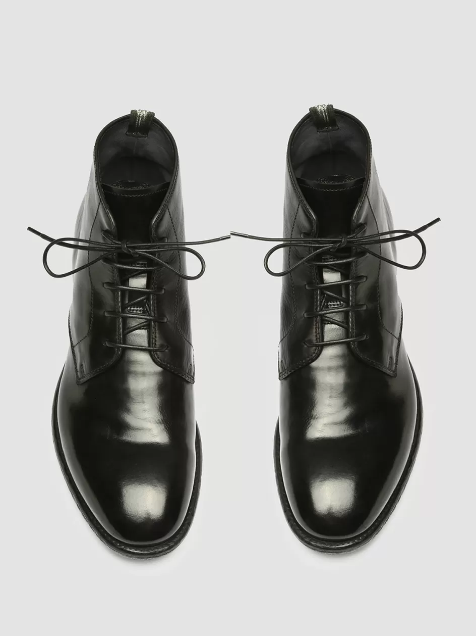 Officine Creative Ankle Boots>EMORY 023 - Leather Ankle Boots BLACK