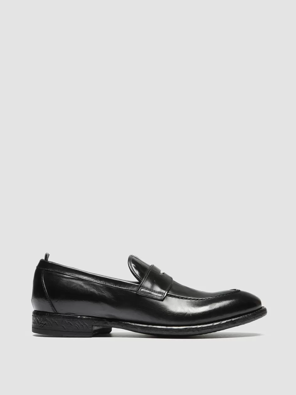 Officine Creative Loafers>EMORY 024 - Leather Loafers BLACK