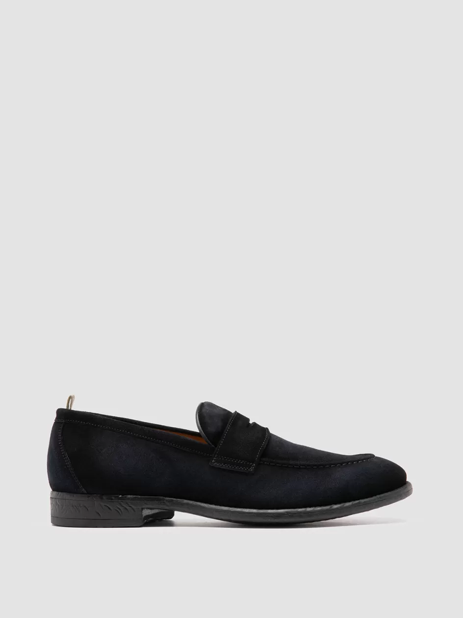 Officine Creative Loafers>EMORY 024 - Suede Loafers BLUE