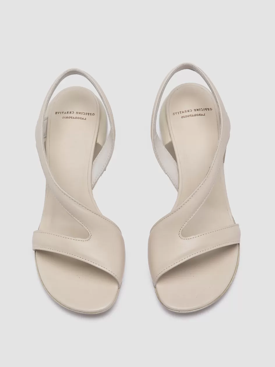 Officine Creative Sandals>ETHEL 023 - White Leather Sandals NEBBIA