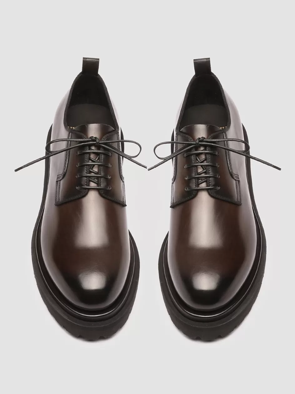 Officine Creative Derbies | Formal Shoes>EVENTUAL 001 - Leather Derby Shoes BROWN