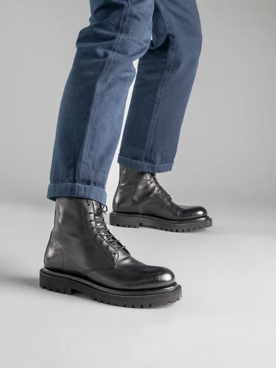 eventual_002__black_lace_up_leather_ankle_boots_101983.webp Officine Creative Ankle Boots>EVENTUAL 002 - Lace Up Leather Ankle Boots BLACK