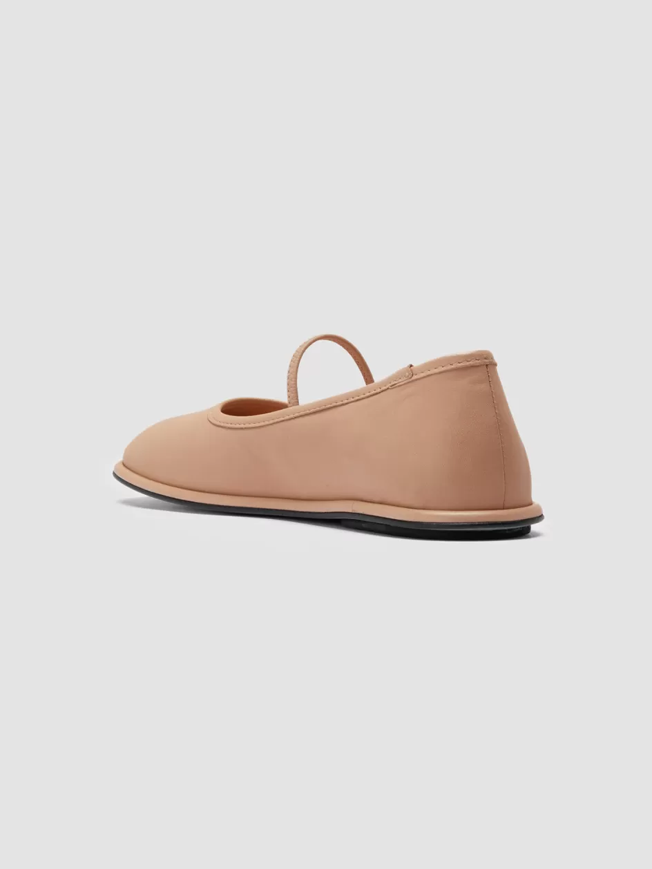 fontayne_002__brown_leather_ballerina_shoes_105934.webp Officine Creative Dress Shoes>FONTAYNE 002 - Leather Ballerina Shoes BROWN