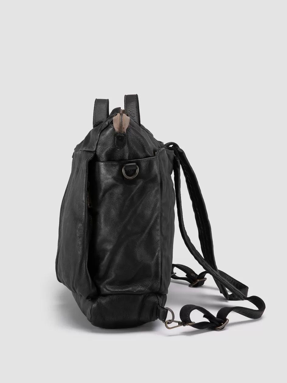 helmet_036__black_leather_backpack_100109.webp Officine Creative Backpacks | Backpacks>HELMET 036 - Leather Backpack BLACK