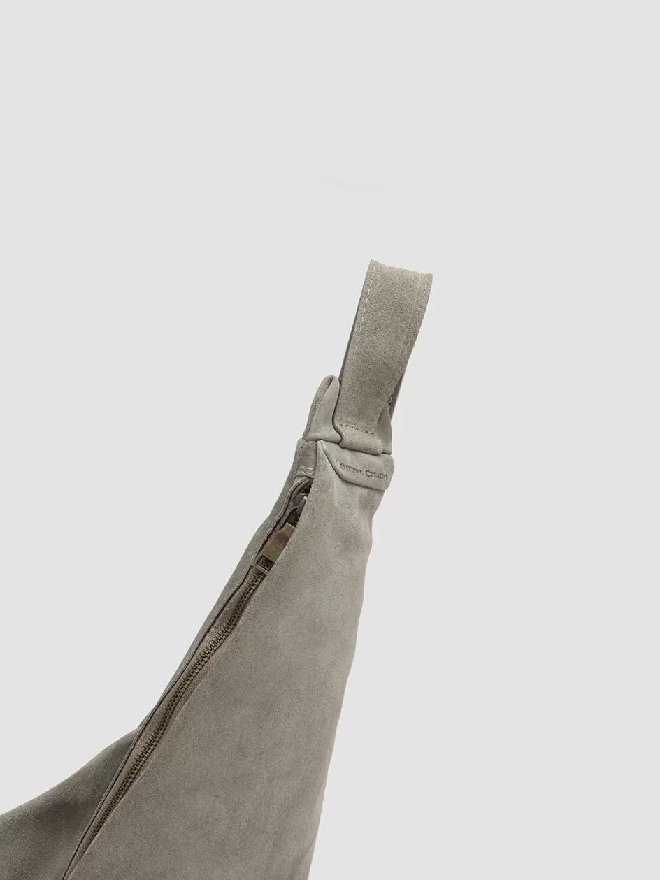 Officine Creative Bags>HELMET 35 - Suede Backpack GREY