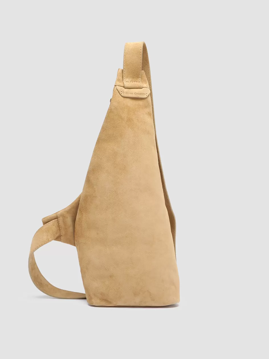 Officine Creative Bags>HELMET 35 - Suede Backpack YELLOW