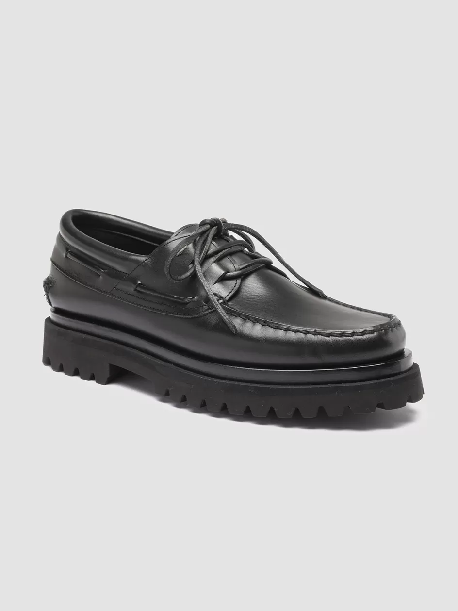 heritage_001__black_lug_sole_leather_moccasins_101512.webp Officine Creative Formal Shoes>HERITAGE 001 - Lug Sole Leather Moccasins BLACK