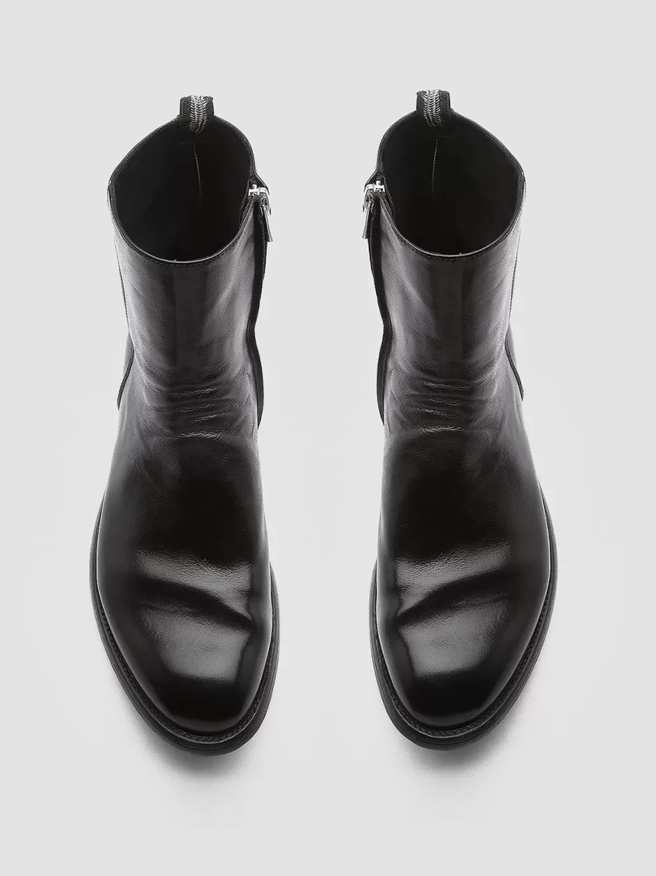 Officine Creative Ankle Boots>HIVE 010 - Leather Boots BLACK