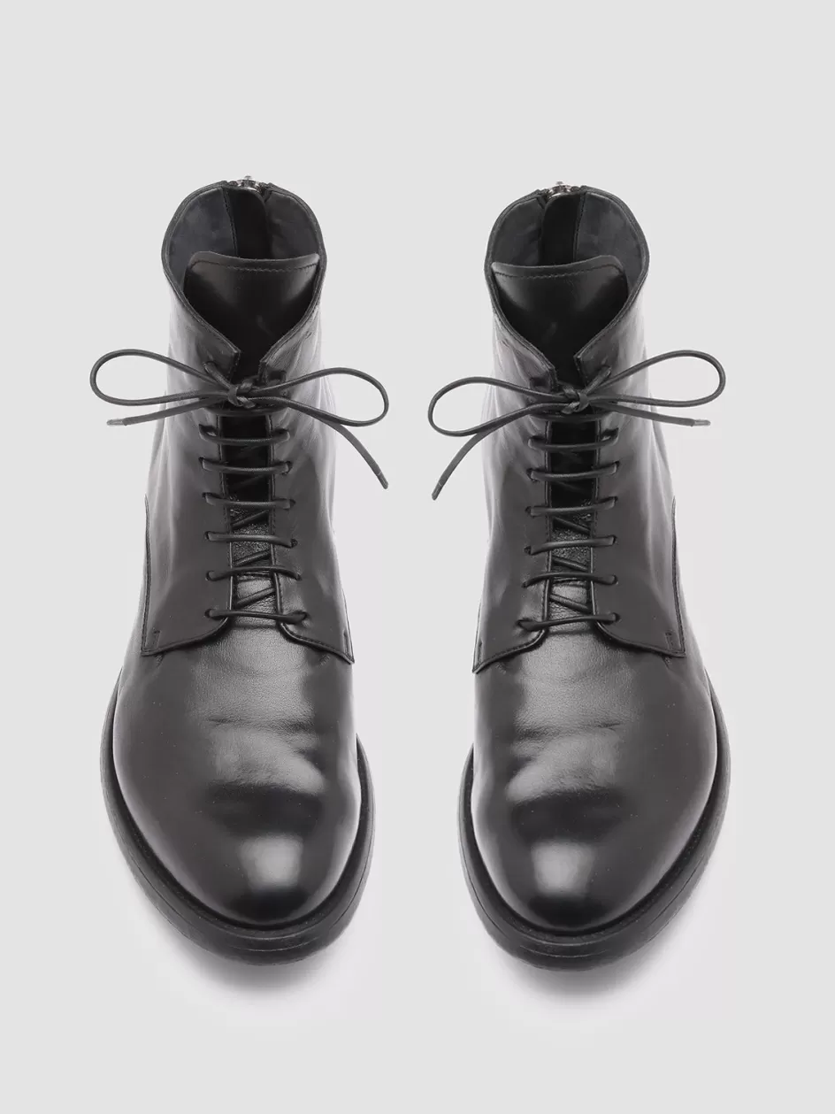 Officine Creative Ankle Boots>HIVE 016 - Leather Boots BLACK