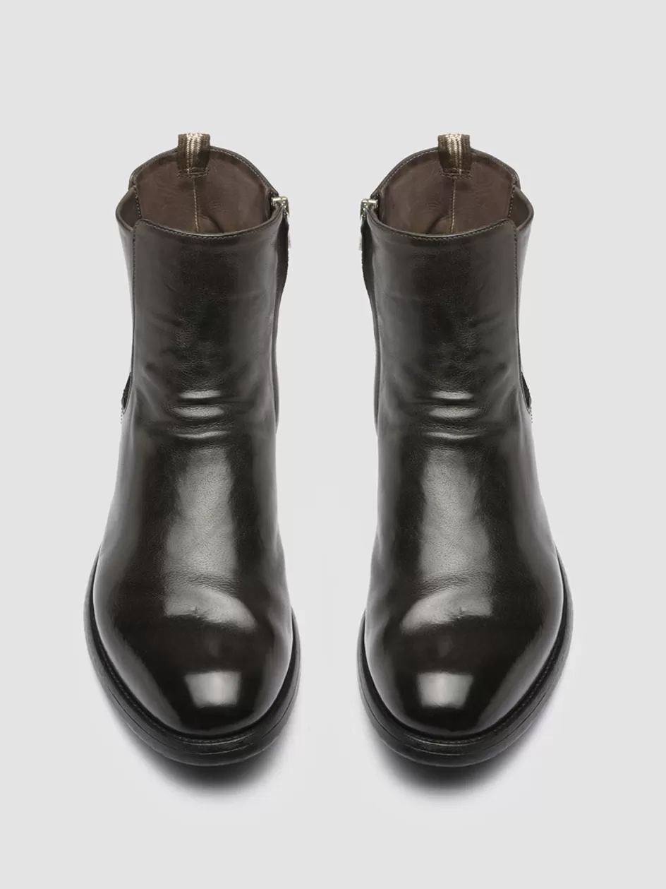 Officine Creative Ankle Boots>HIVE 036 - Leather Ankle Boots GREY