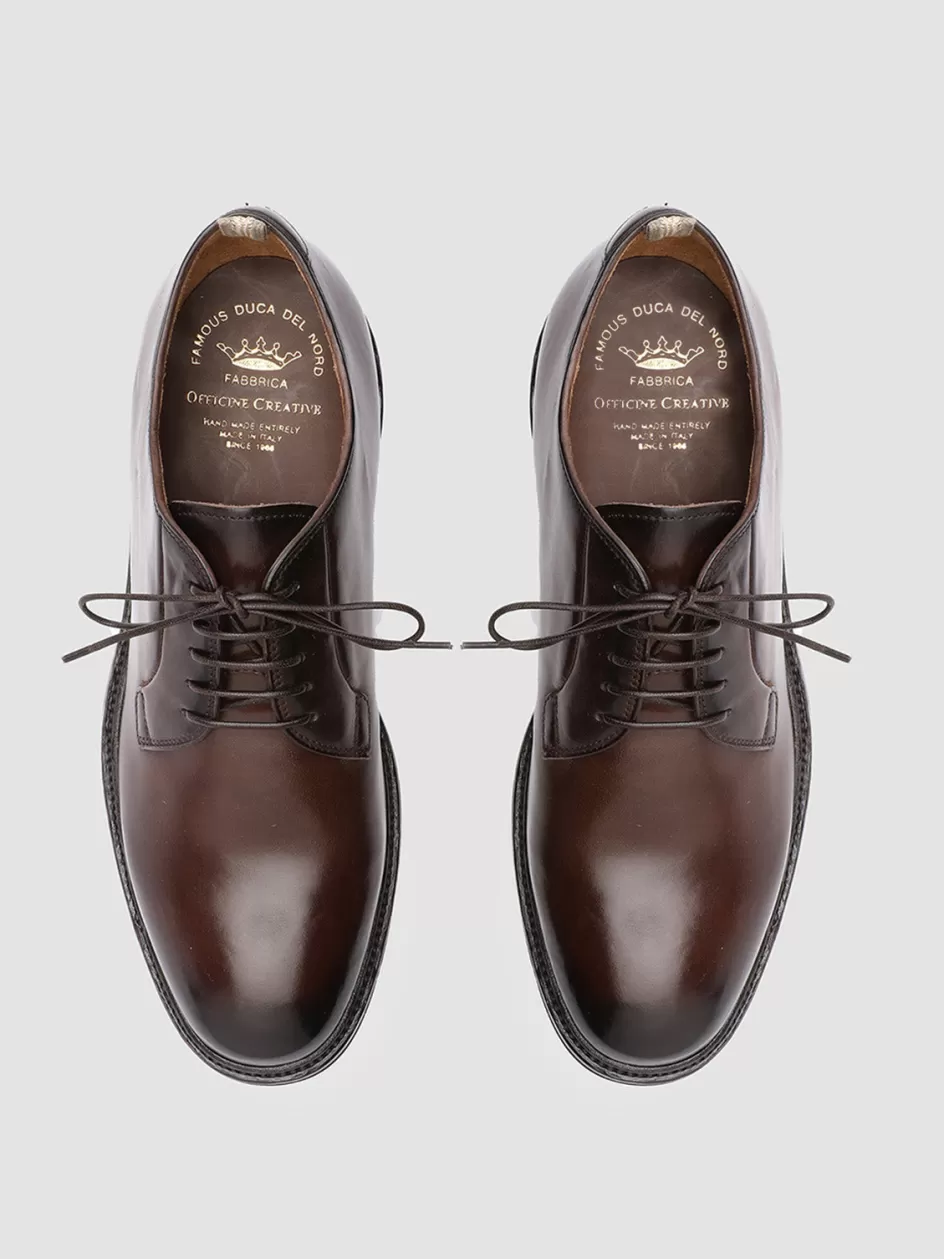 Officine Creative Derbies | Formal Shoes>HOPKINS 003 - Leather Derby Shoes BROWN