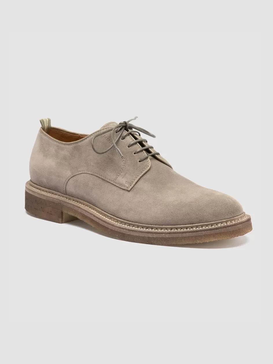 hopkins_crepe_115__taupe_suede_derby_shoes_97757.webp Officine Creative Suede Selection | Derbies>HOPKINS CREPE 115 - Taupe Suede Derby Shoes QUARZO