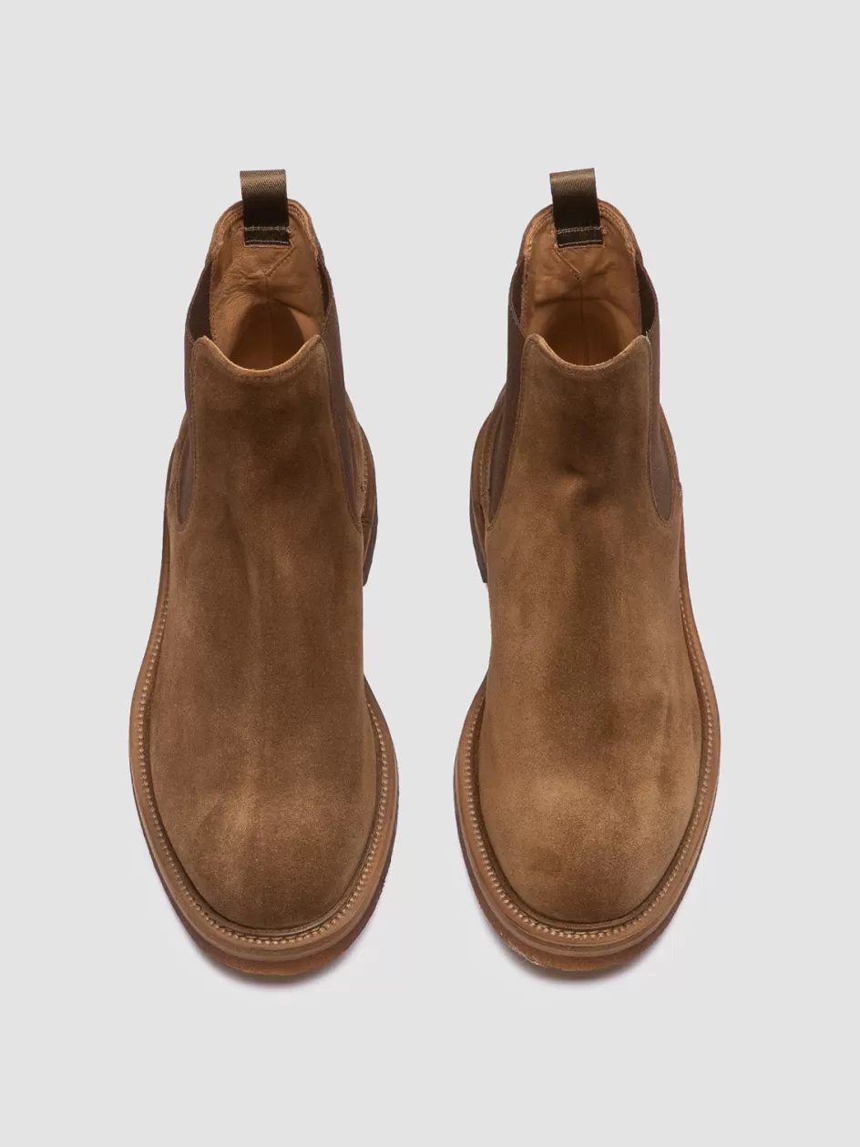 Officine Creative Suede Selection | Icons>HOPKINS CREPE 121 - Brown Suede Chelsea Boots BIRRA