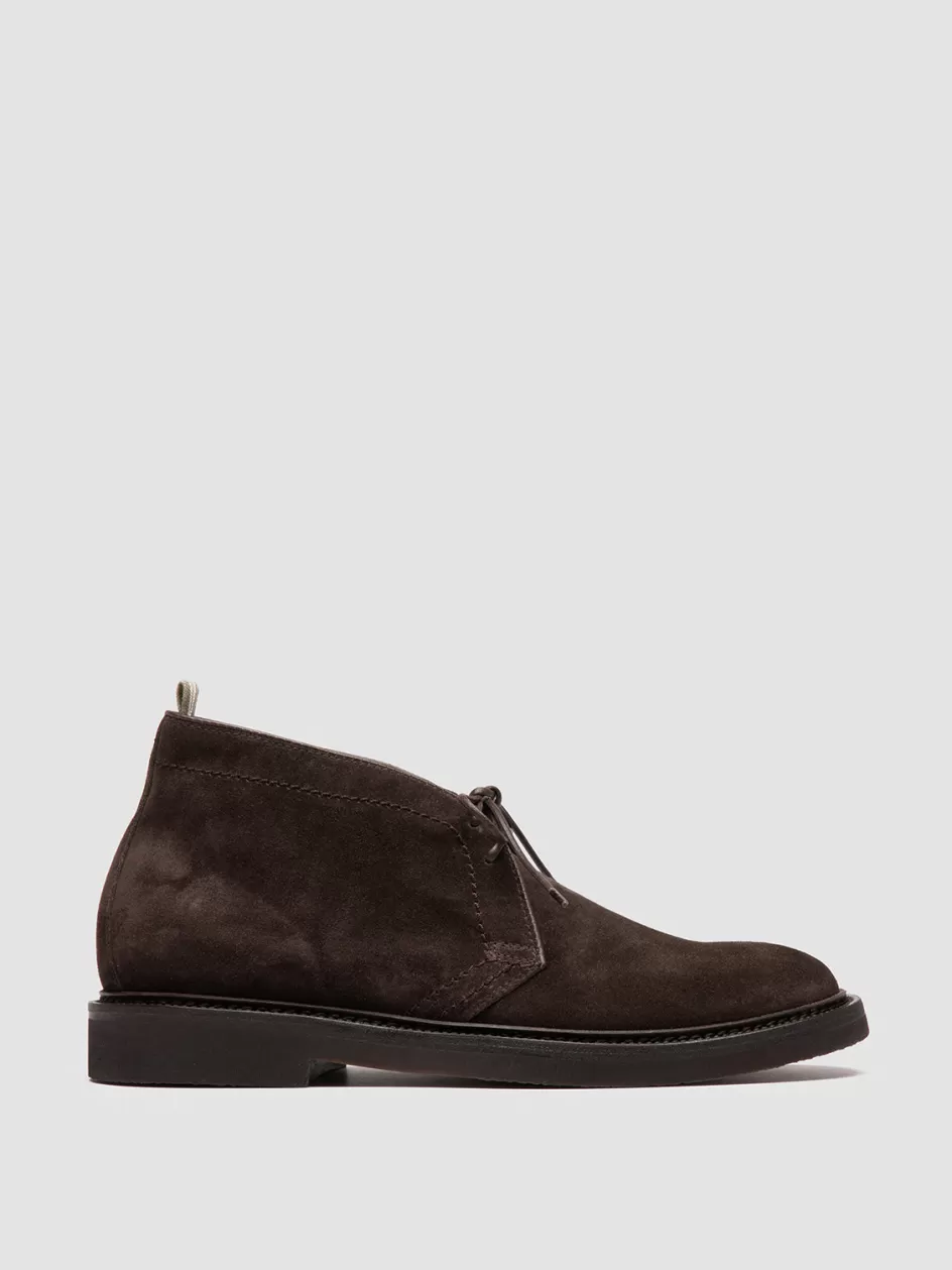 Officine Creative Ankle Boots>HOPKINS FLEXI 202 - Brown Suede Chukka Boots PEPE