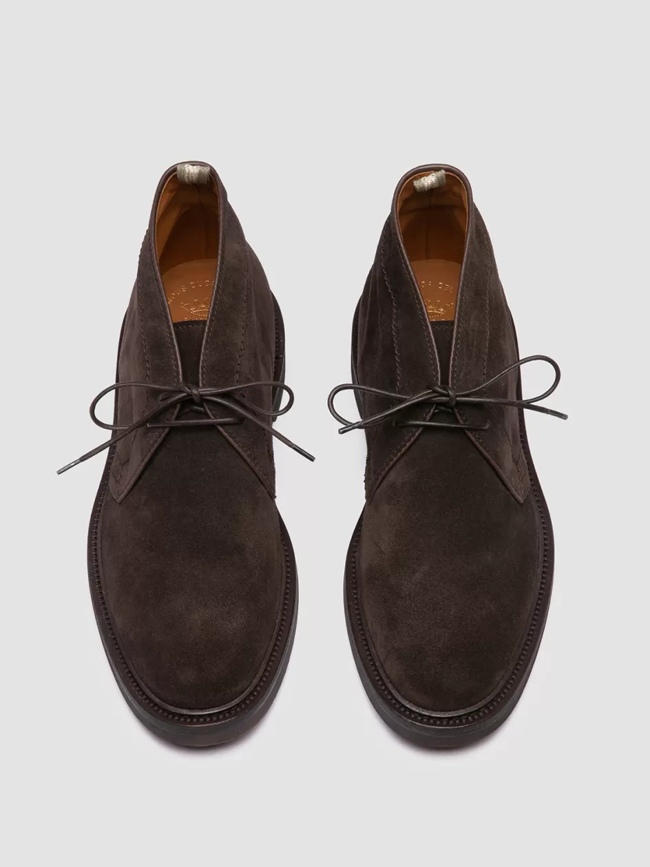 Officine Creative Ankle Boots>HOPKINS FLEXI 202 - Brown Suede Chukka Boots PEPE