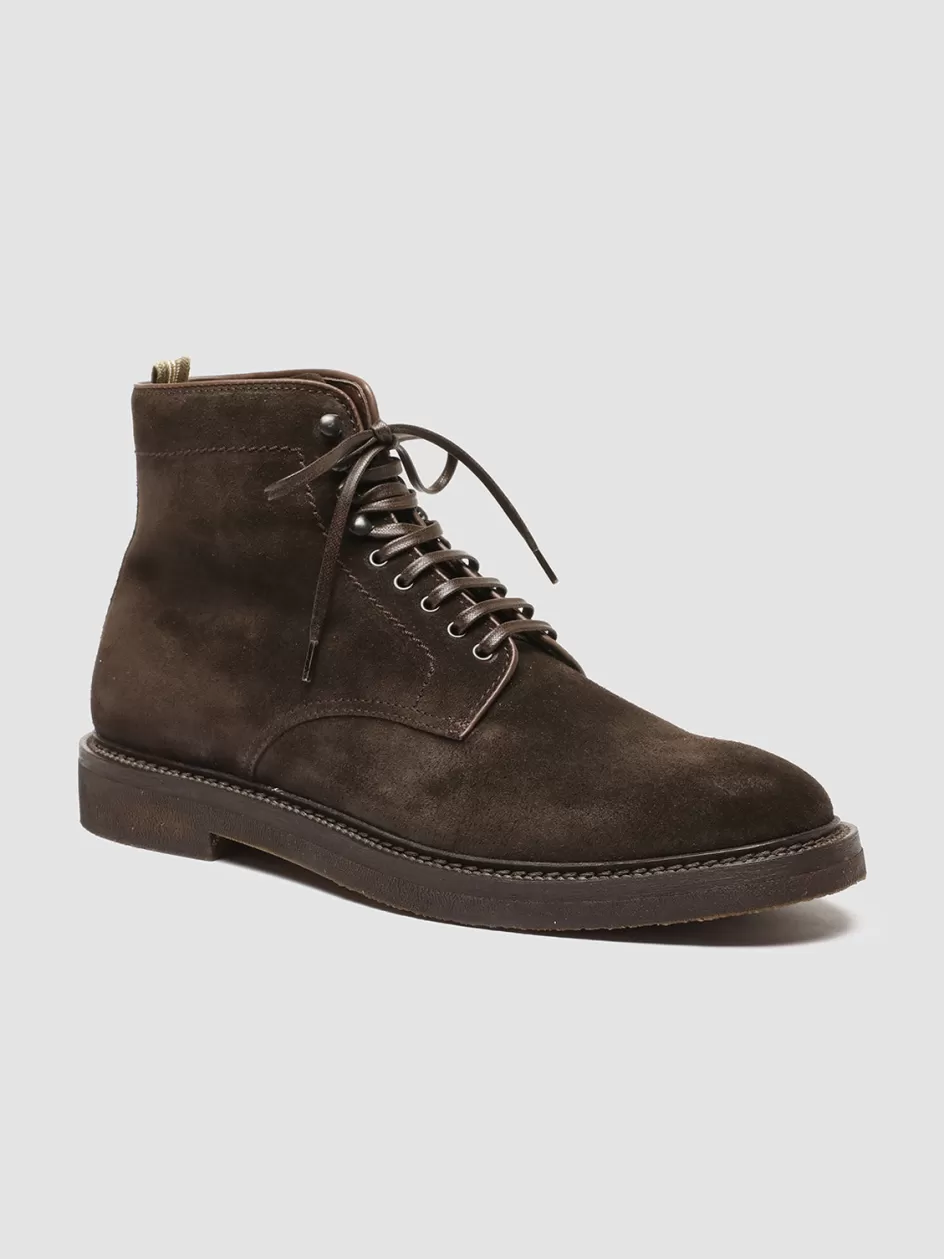 hopkins_flexi_203__brown_suede_laceup_boots_101750.webp Officine Creative Ankle Boots>HOPKINS FLEXI 203 - Brown Suede Lace-up Boots DARK BROWN