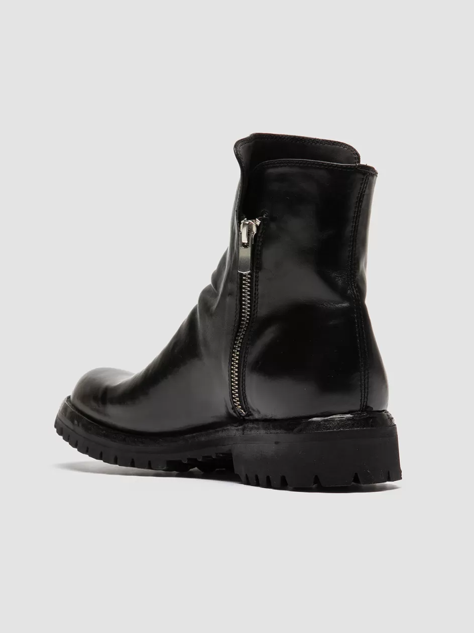 ikonic_004__black_leather_zip_boots_101735.webp Officine Creative Ankle Boots>IKONIC 004 - Leather Zip Boots BLACK
