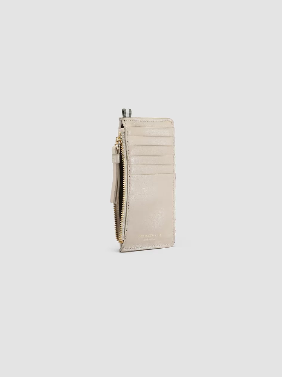 juliet_103__white_woven_leather_card_holder_103290.webp Officine Creative Woven Leather Selection | Wallets>JULIET 103 - White Woven Leather Card Holder OFF WHITE