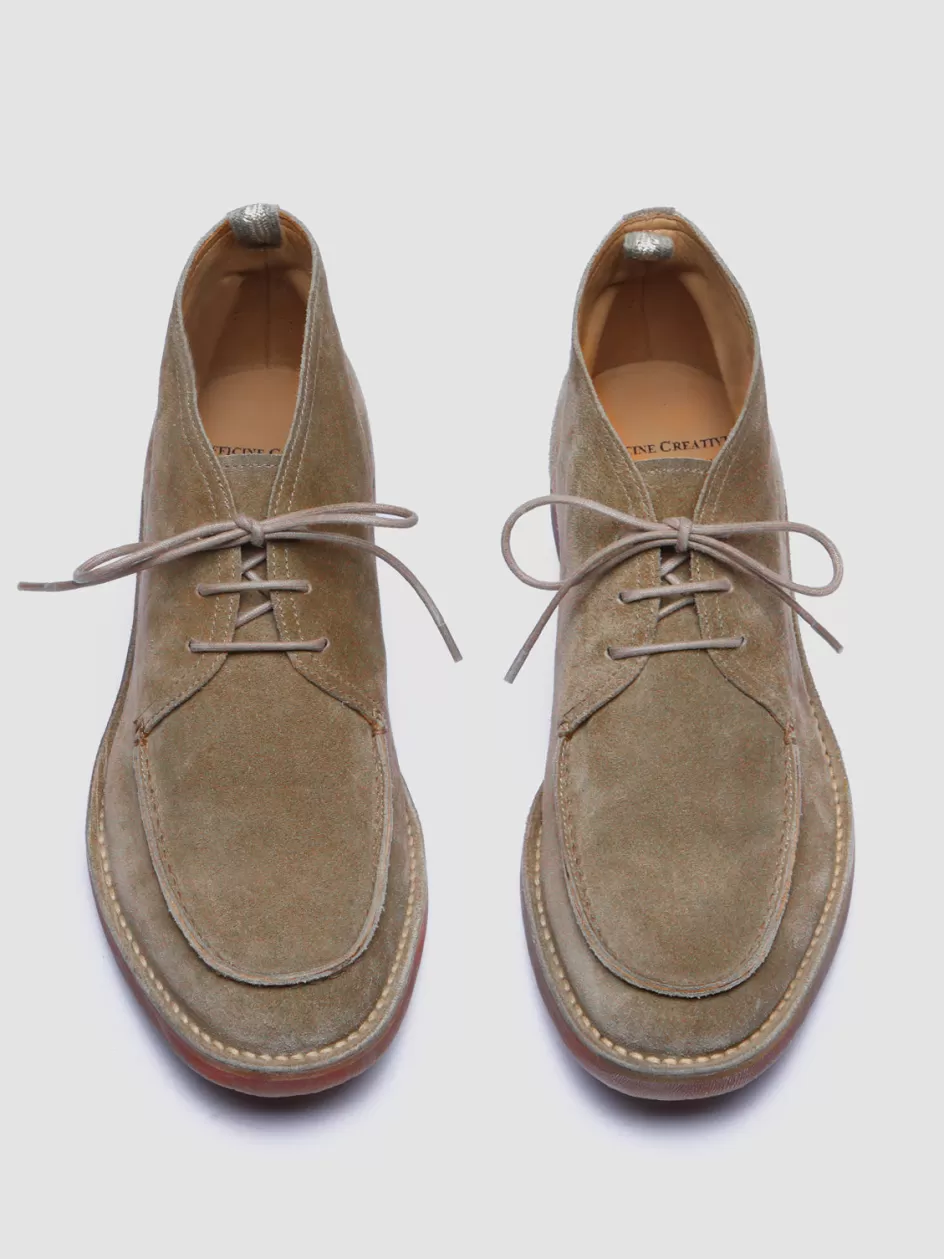 Officine Creative Suede Selection | Icons>KENT 002 - Suede Ankle Boots TAUPE