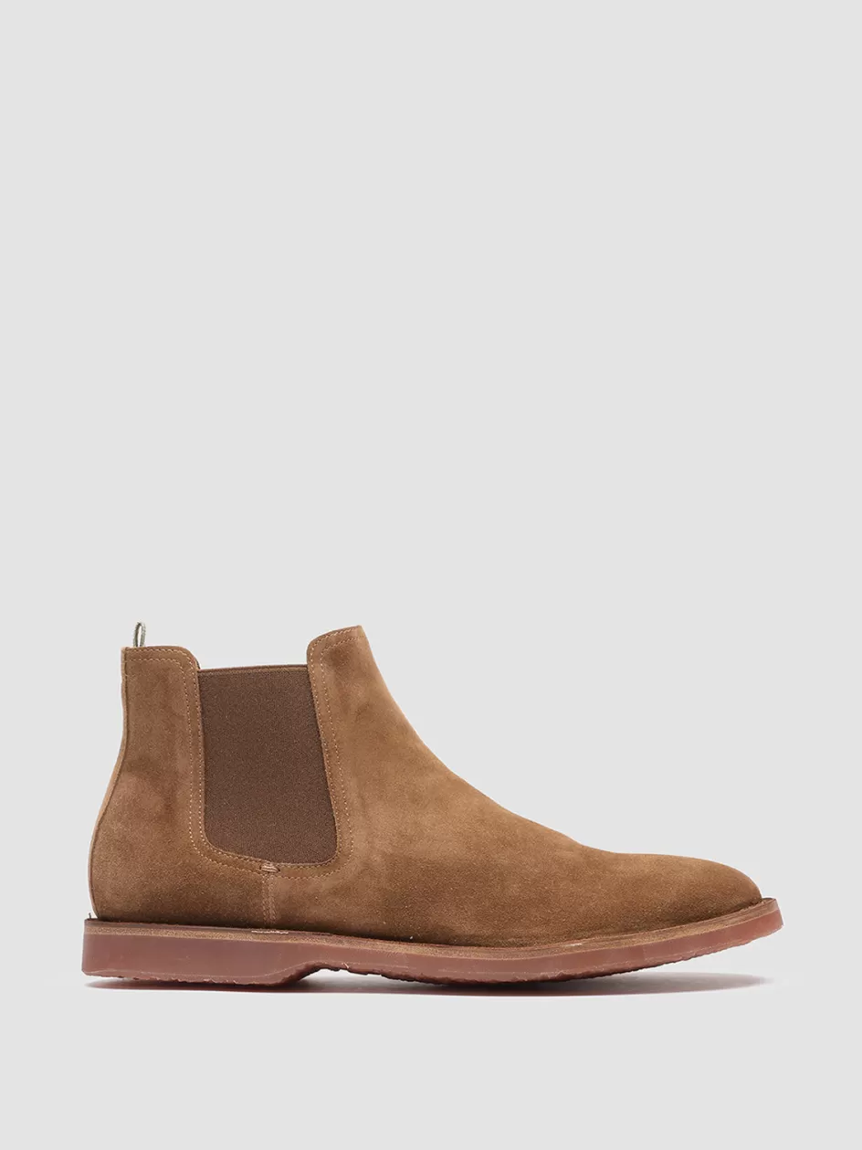 Officine Creative Suede Selection | Icons>KENT 005 - Brown Suede Chelsea Boots TOSCANO