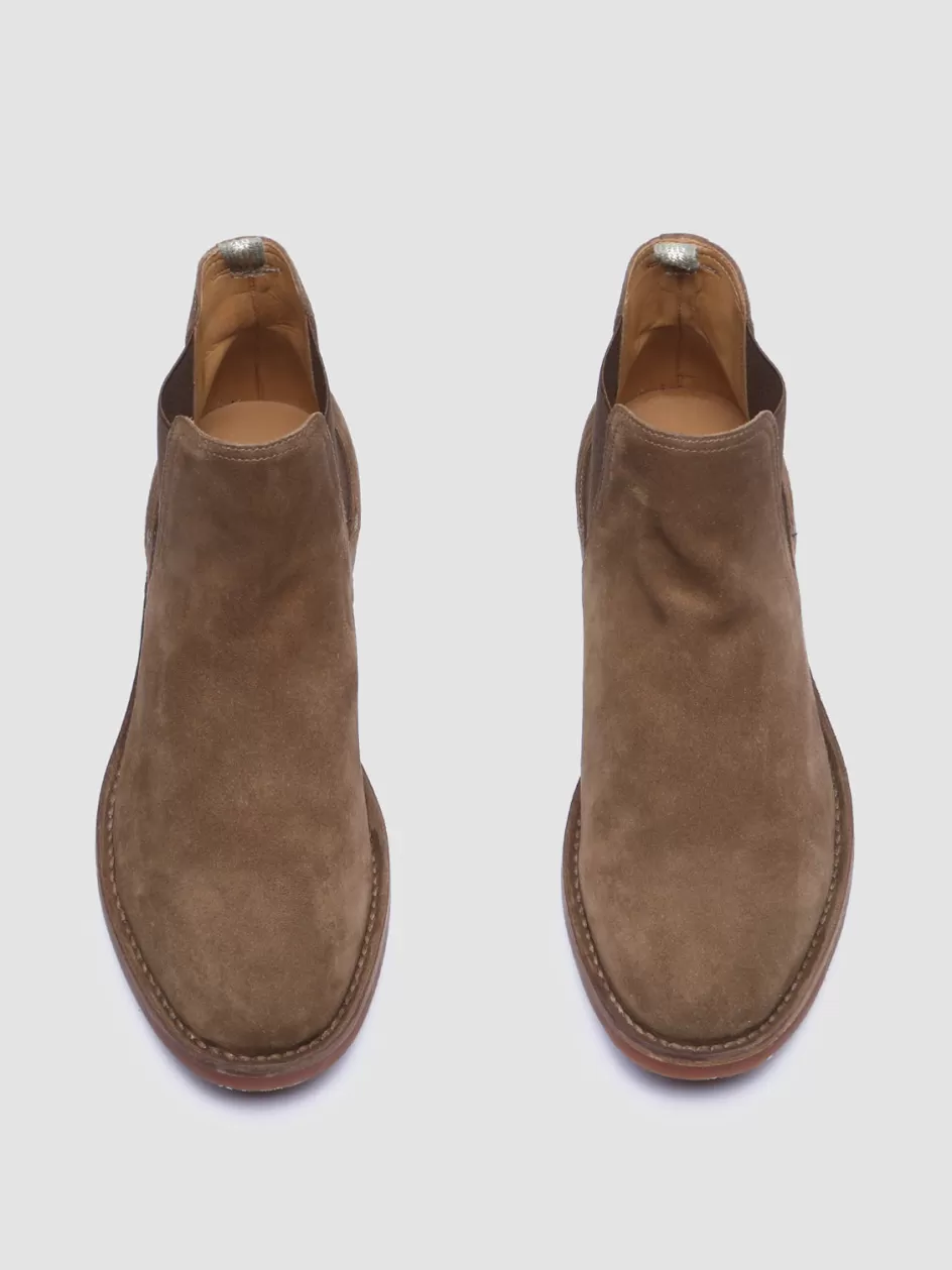 Officine Creative Suede Selection | Icons>KENT 005 - Brown Suede Chelsea Boots TOSCANO