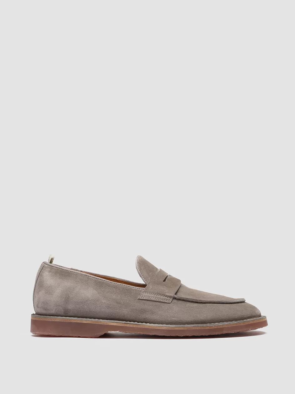 Officine Creative Suede Selection | Icons>KENT 008 - Taupe Suede Loafers QUARZO