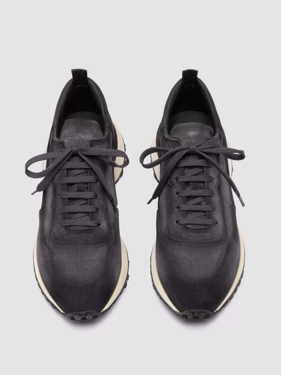 Officine Creative Sneakers>KEYNES 001 - Blue Suede Sneakers AVION