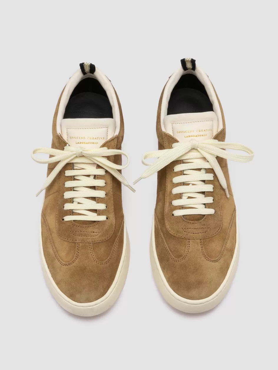 Officine Creative Sneakers>KOMBI 003 - Brown Suede Sneakers BROWN/WHITE