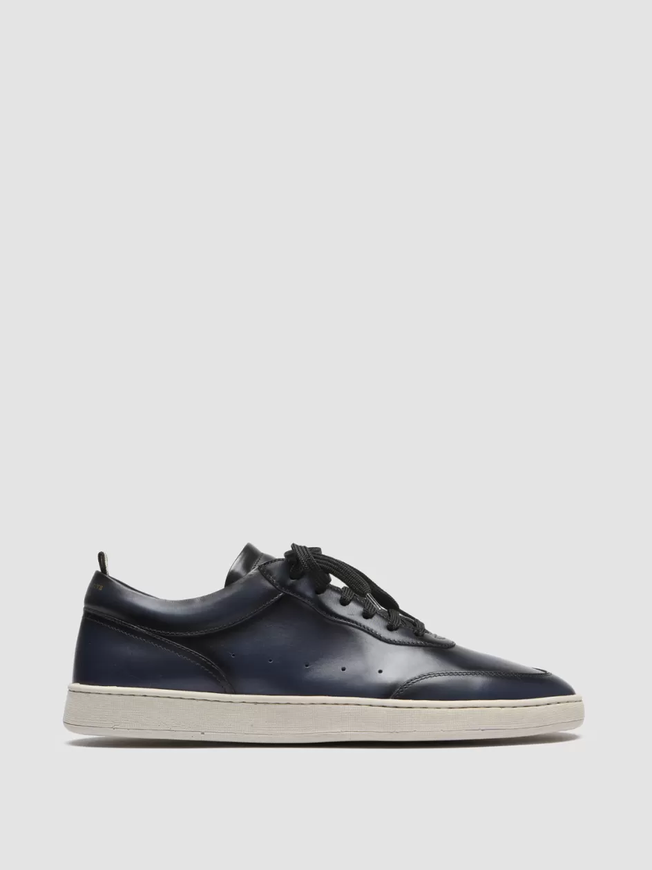 Officine Creative Sustainable Sneakers | Sneakers>KRIS LUX 001 - Blue Leather Sneakers NAVY BLUE